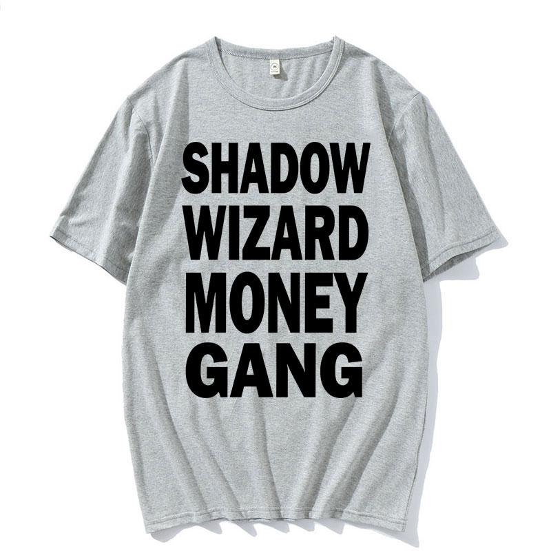 Joeyy Shadow Wizard Money Gang Футболки с принтом букв Смешная футболка с мемом Y2K Мужчины Женщины Харадзюку Хип-хоп Оверсайз Уличная футболка