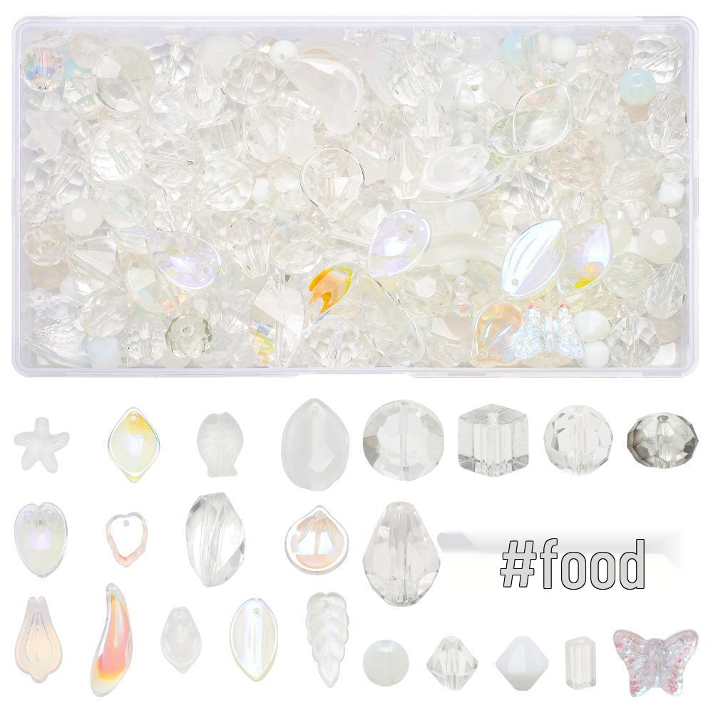 Красочный кулон из круглых стеклянных бусин в форме лепестка с маленьким листиком, набор для DIY