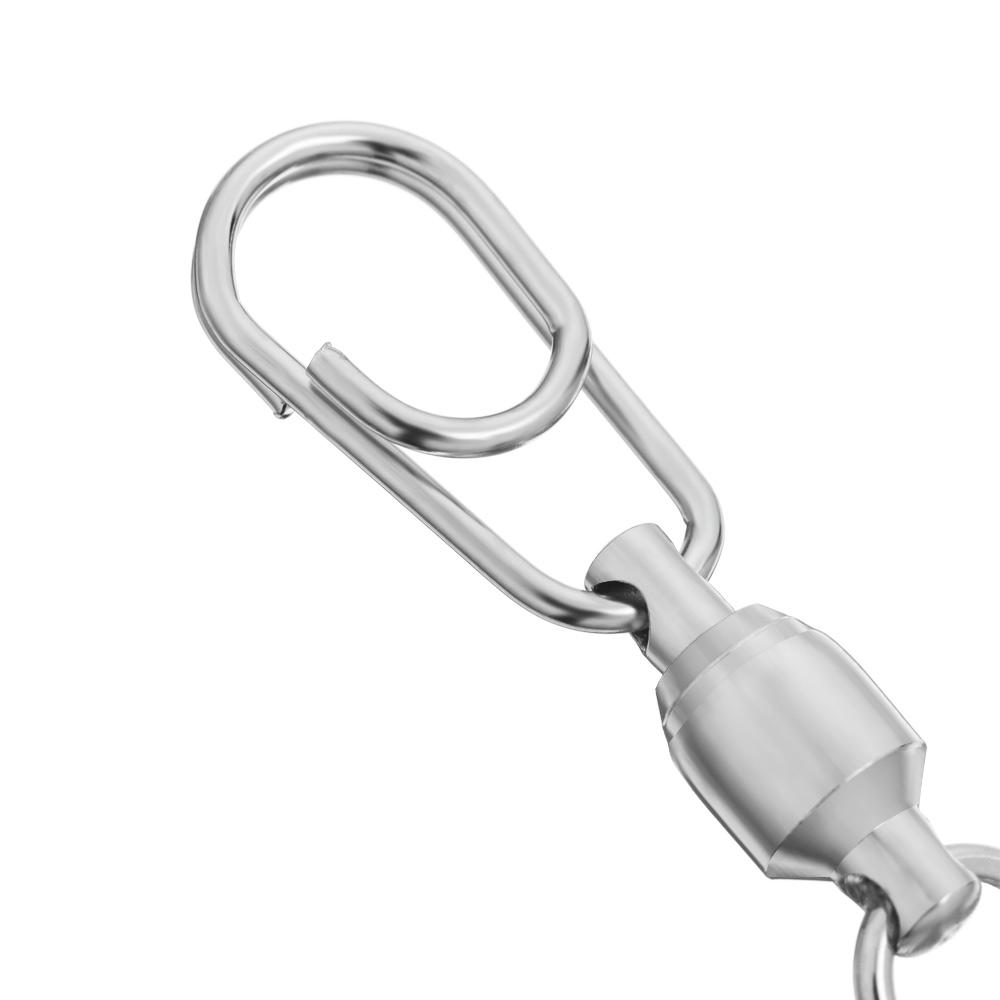 Стальные крючковые рыболовные принадлежности Snap Rolling Bearing Swivel Oval Connector Jig