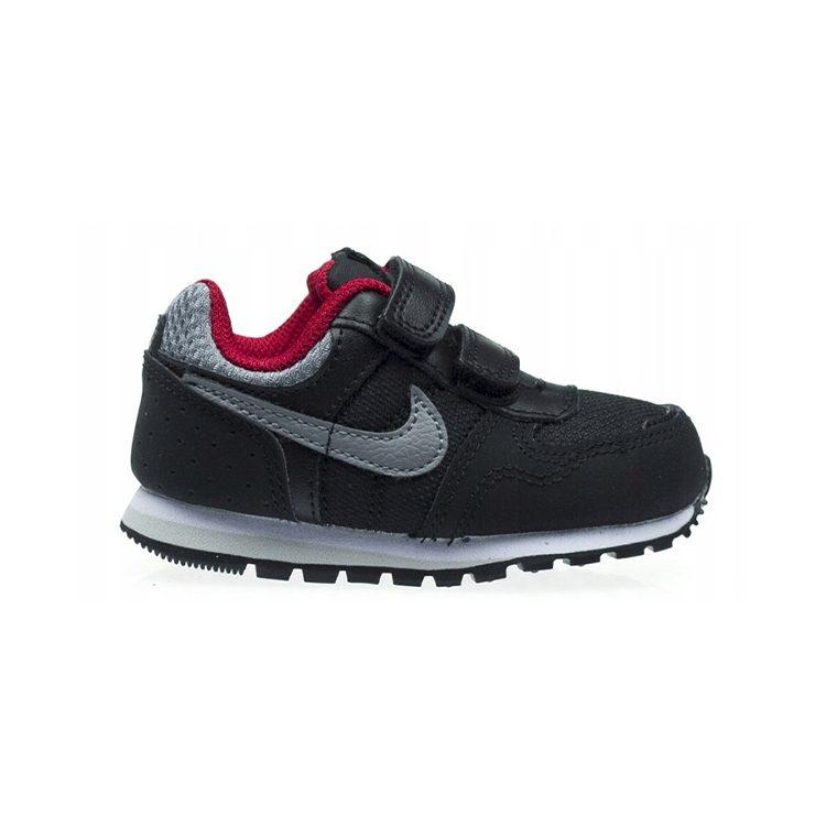 Nike MD Runner 2 Тканевые низкие кроссовки для малышей Черно-серые для младенцев и малышей 652966-006