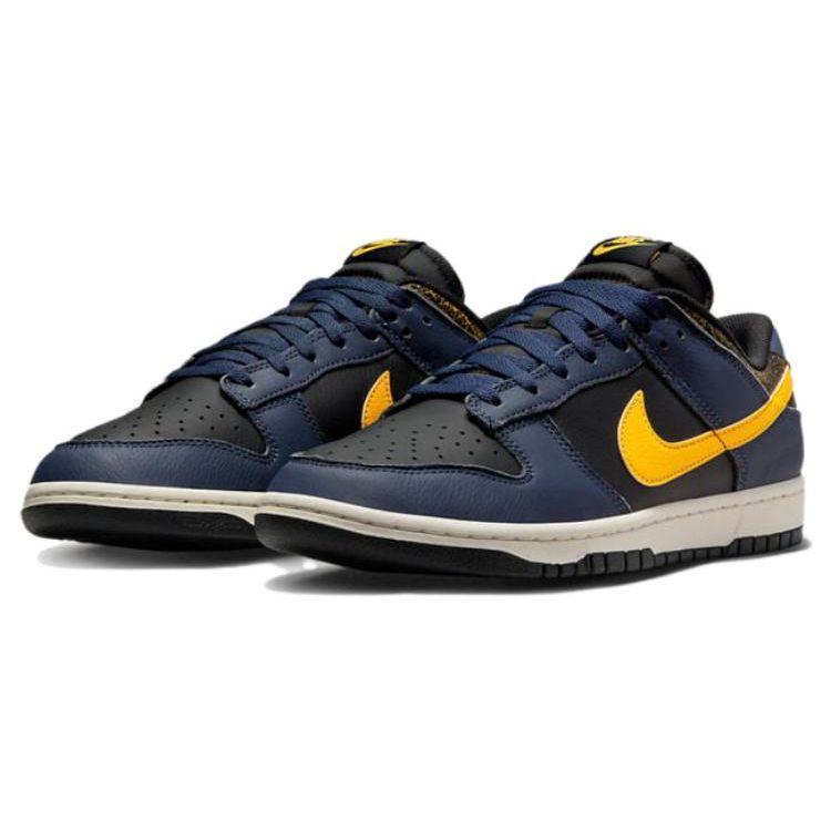 Nike Мужские кроссовки Dunk Low Vintage Michigan Blue Black Tour-Yellow FZ4014-010