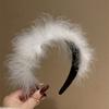 White Bridal Headwear Luxury Feather Hairband Fashion Wedding Headdress  Hair Accessories
