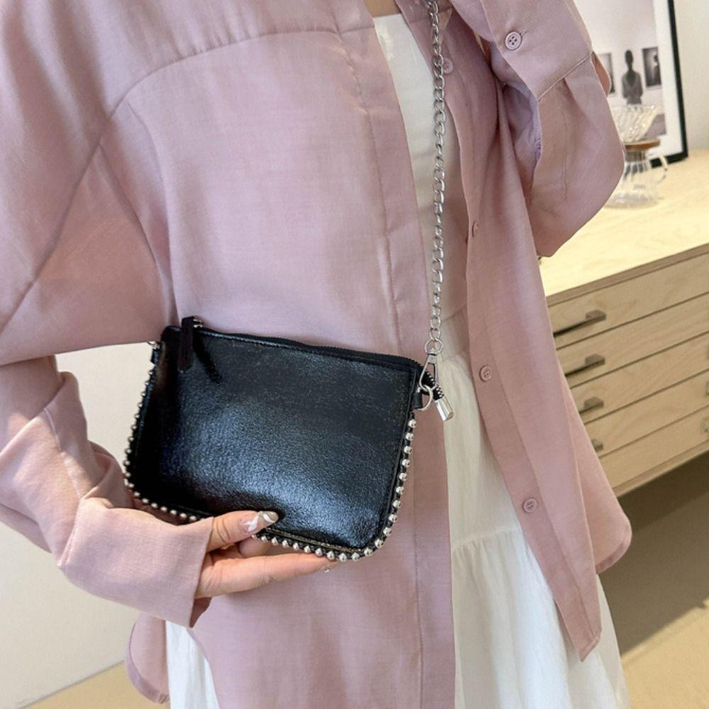 Сумка-тоут под мышкой с заклепками, корейский стиль, роскошная сумочка, элегантная винтажная сумка на плечо, женская