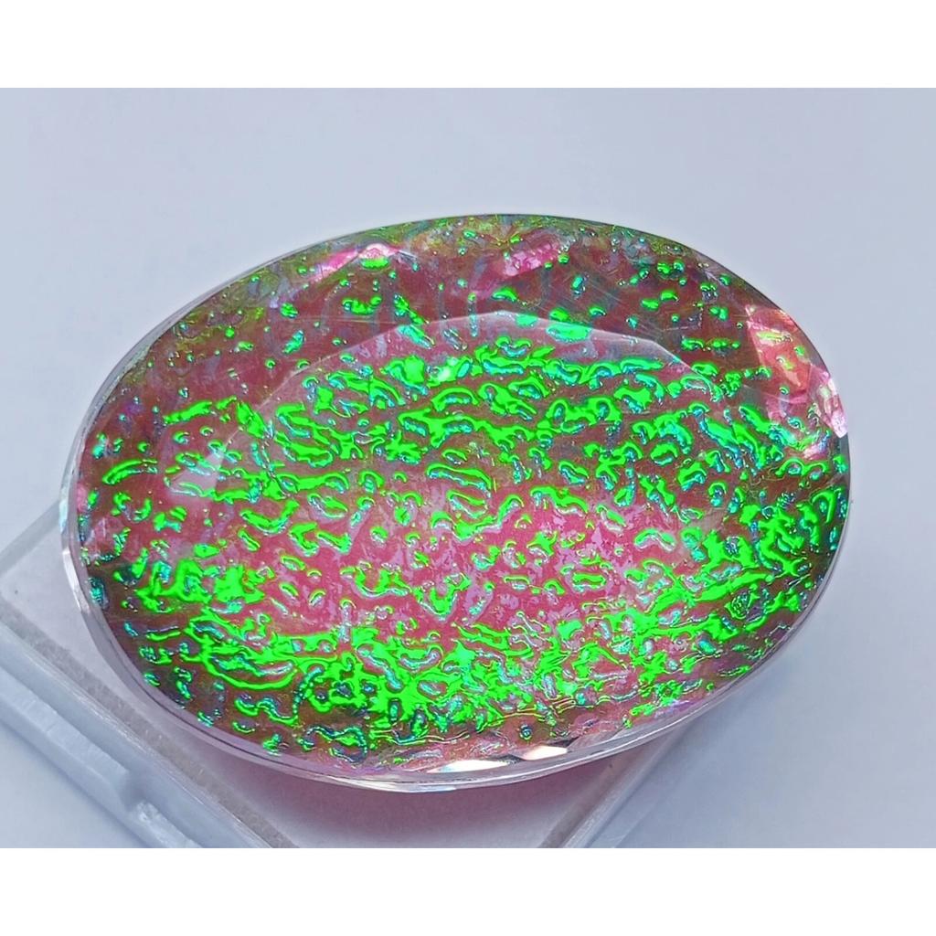 78-79 Ct Natural Monarch Fire Opal Doublet Oval Cut Fabulous Certified Gemstone