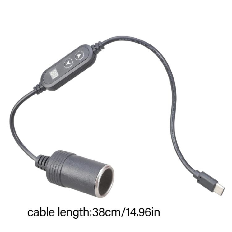 Автомобильные преобразователи напряжения USB Type-C в 5В/9В/12В/15В/24В с регулируемым напряжением и цифровым дисплеем для электронных устройств.