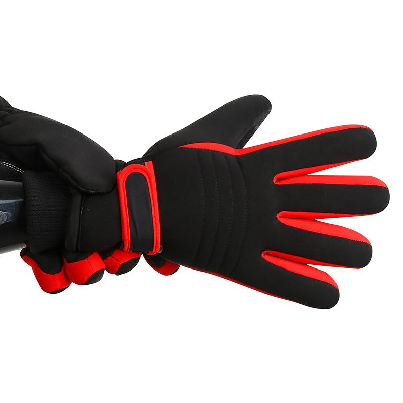 Зимние лыжные перчатки для мужчин  Утепленные флисом  Ветрозащитные и морозостойкие для активного отдыха и велоспорта  Сенсорные  Модные теплые перчатки с пятью пальцами