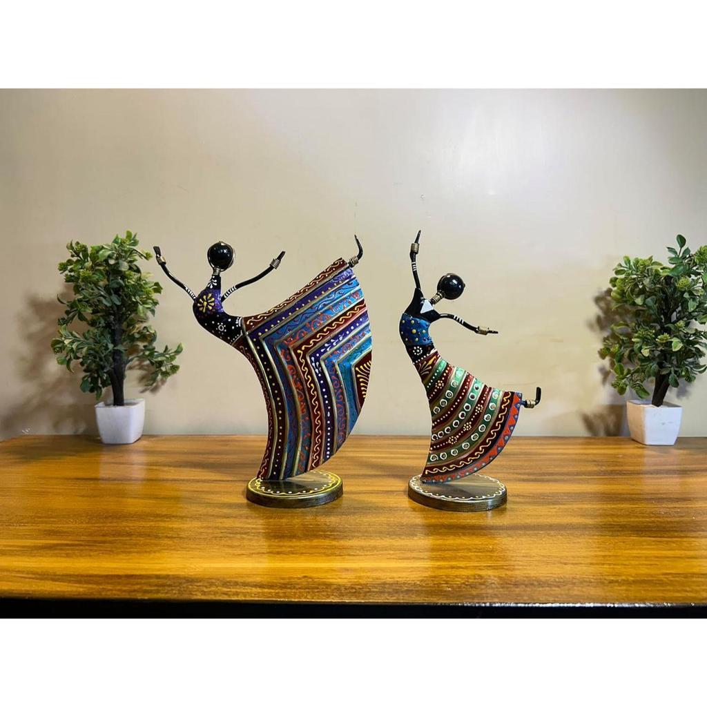 Металлическая танцующая раджастханская леди, украшение стола, статуэтка музыканта из металла ручной работы
