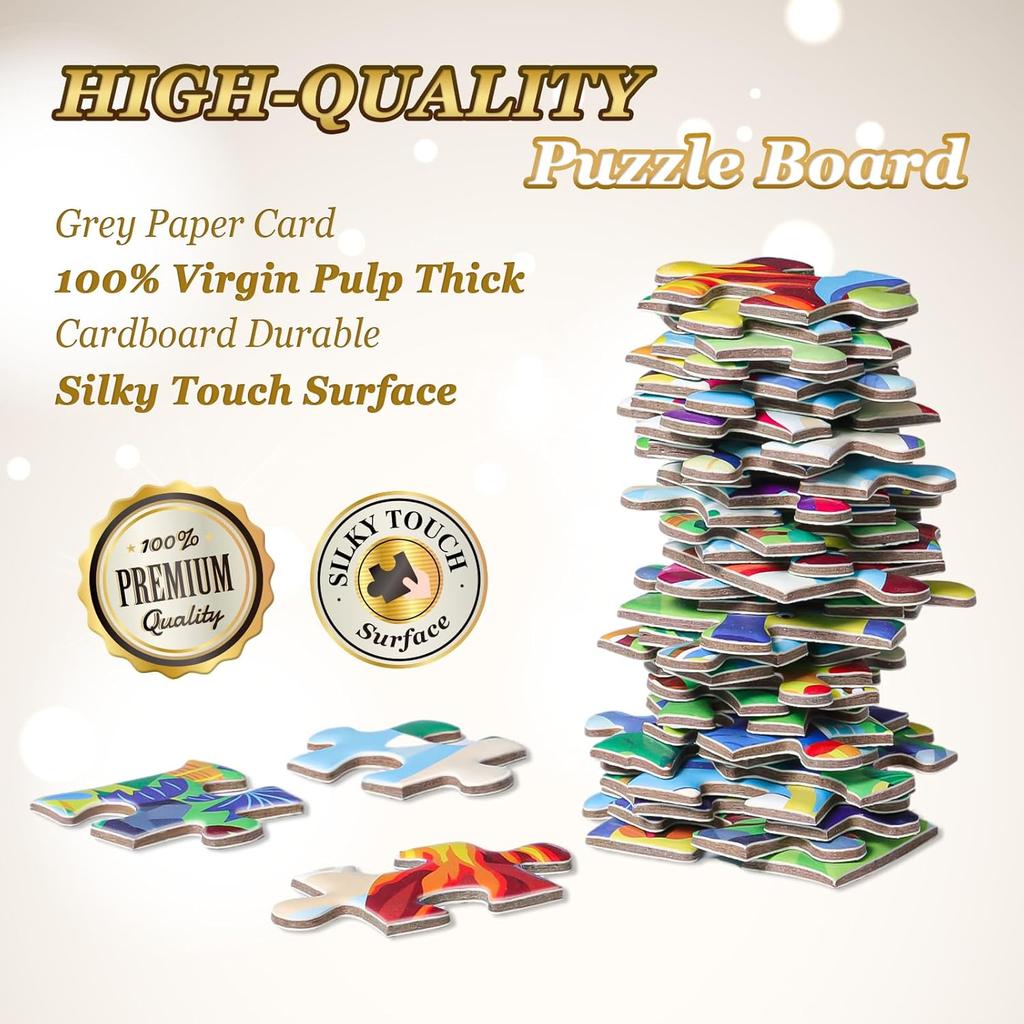 Great Jigsaw Puzzles for Adults 500 Pieces Stained Glass Art Cross Puzzles for Adults Toys Gift Family Decoration Kids Puzzles