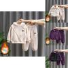 Stylish Boys Fleece Sports Set Three Piece Thick Autumn Winter Outfit For Kids