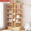 Floor Standing Living Room Bookshelf Multi-storey Library Shelf Open Ended Display Cabinet Small Footprint Simple Storage Rack