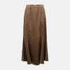 Women's Straight Long Skirt with Satin Effect
