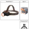 1000LM Led Headlamp Type C Rechargeable High Power Flashlight Built In 18650 Battery Outdoor Emergency Camping Fishing Headlight