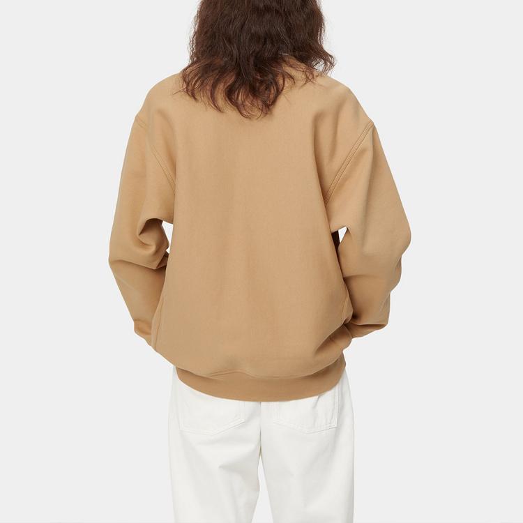Carhartt WIP Свитшот с американским шрифтом Унисекс Свитшот Пыльно-H-Коричневый I025475_07E_XX