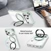 For iPhone 17 Pro Max Case Compatible with MagSafe Rotating Kickstand Shockproof TPU PC Acrylic Clear Phone Back Cover