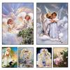 5d Diy Diamond Painted Angel Girl Picture Landscape Cross Embroidery Full Diamond Mosaic Diamond Embroidery Wall Decoration