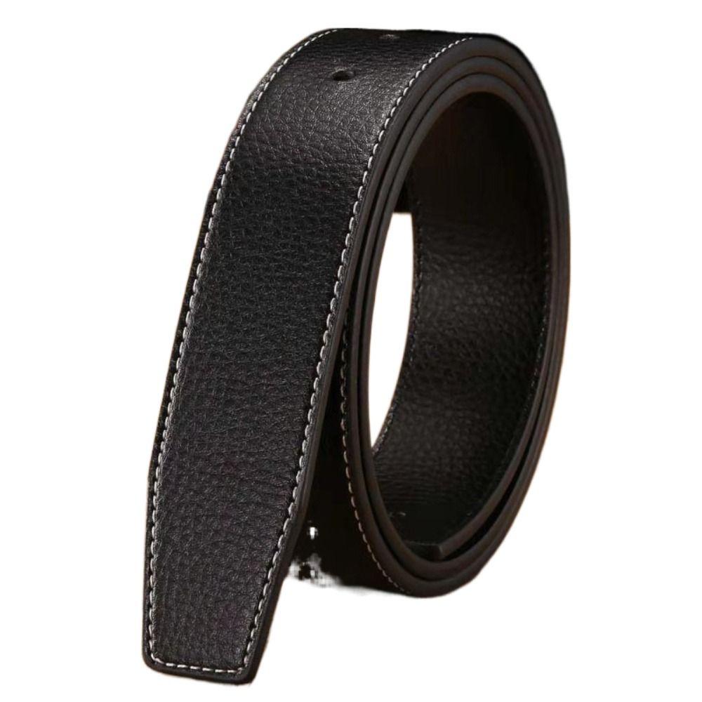 Replace Strap Trouser Jeans Belt Decor Leather Belt Strap No Buckle Belt Waistband Genuine Leather