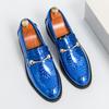 British Style Classy Men Casual Leather Shoes Luxury Lightweight Round Toe Loafers Oxford Men Wedding Party Stage Casual Shoes