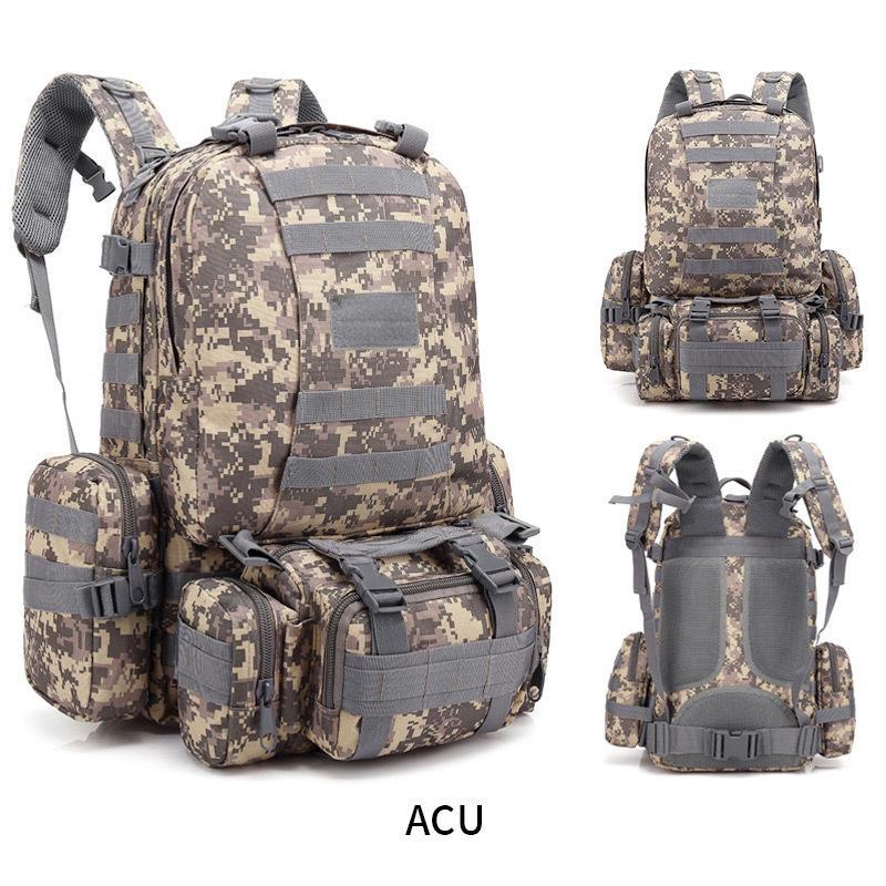 Мужской тактический камуфляжный рюкзак: Ткань Оксфорд, большая вместимость, многофункциональность для походов, альпинизма, путешествий и активного отдыха.