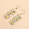 European and American New Year jewelry Internet celebrity creative party style 1111 digital yellow earrings, street tide acrylic earrings