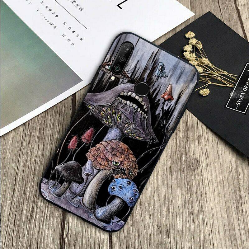 Странный психоделический гриб для Huawei Nova Y72 Y73 Y90 Y70 Y60 Y91 Y61 12s 12i 11i 8i 9 10 SE P40 Lite P60 P30 Pro Чехол