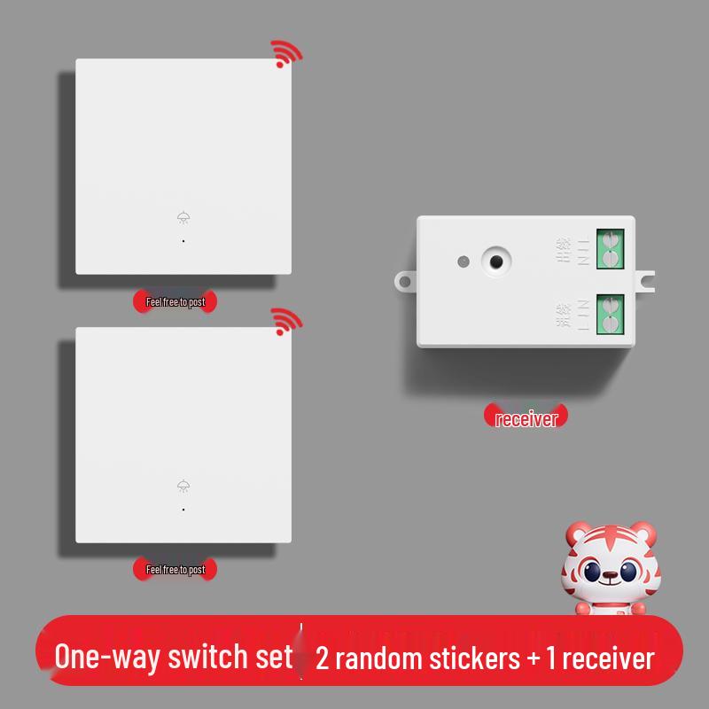 Умный беспроводной выключатель света с двойным управлением - Не требует проводки, 220В, система удаленного управления "мастер-ведомый"