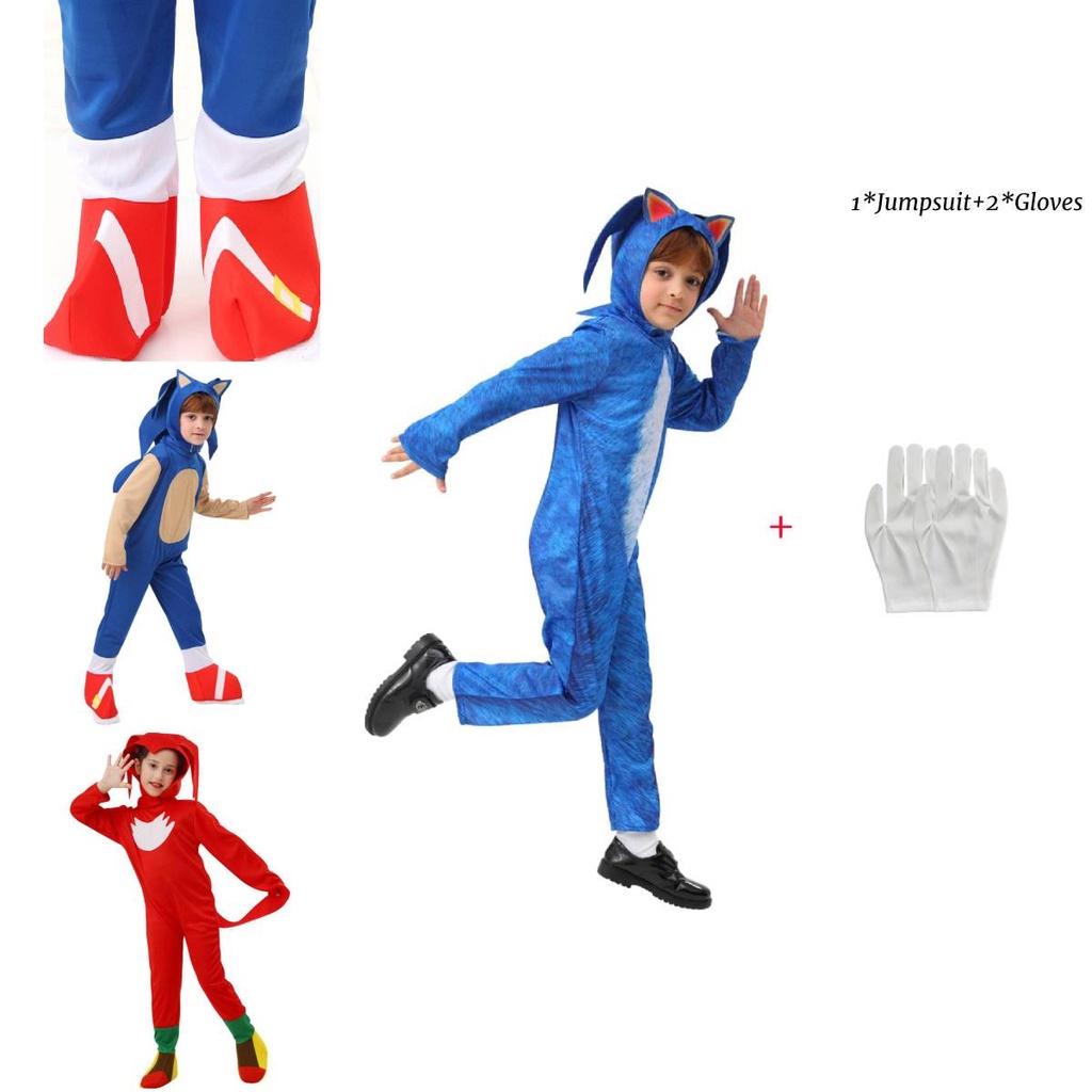 Stylish Blue Cosplay Costume Sonic Hedgehog Theme For Carnival Party
