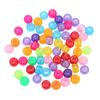 200pcs Round Colorful Acrylic Hair Beads Glow In the Dark for Kids Girls Braids and Women Fashion Hair Accessories