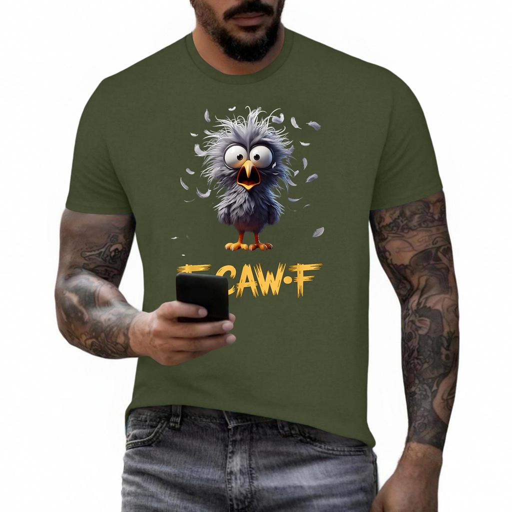 Funny F Caw F Chicken Rooster Cawing F-Caw-F Saying Pun T-Shirt