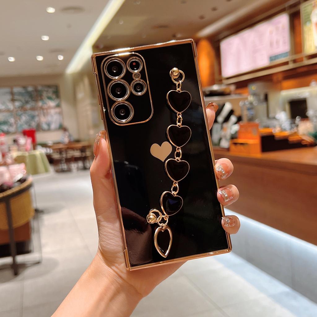 Применимо к Samsung S22U боковой love + большой love браслет мобильный телефон всесторонний противоударный защитный чехол