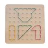 Montessori Baby Creative Toy Graphics Rubber Tie Nail Boards with Cards Childhood Education Preschool Kids