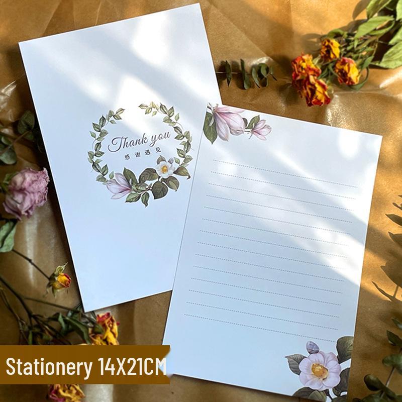 Романтическая бумага для писем в западном стиле формата А5 - Линованные и уплотненные листы для рукописей