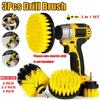 3pcs Drill Brush Attachment Set Power Scrubber Brush With Drill Scrub Brush For Cleaning Showers Tubs Bathroom Tile Grout Carpet