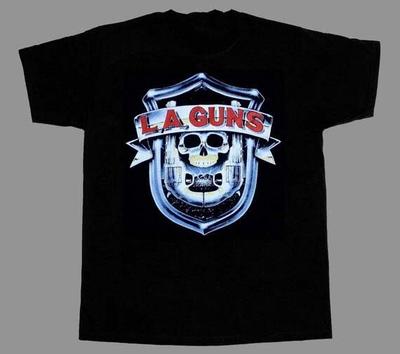 ГОРЯЧИЙ Тренд Л.А.. Guns - Футболка унисекс черная группа S-234XL BL747