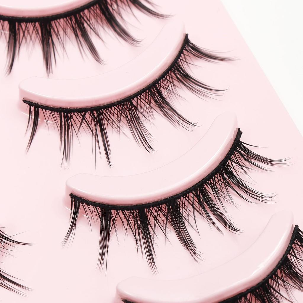 Little Devil Thick Natural Simulation Cos Eyelashes Eyes Extension False Eyelashes Bundles Single Cluster Segmented Lashes Women