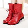 Модные женские ботильоны на шнуровке, винтажная обувь из натуральной кожи, женские ботинки больших размеров на платформе и плоской подошве, зимние ботинки, теплая женская обувь 812