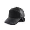 Winter Ear Protection Leather Baseball Cap Men's Middle-Aged and Elderly Warm Peak Cap