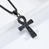 Ancient Egyptian Symbol Ankh Cross Titanium Steel Necklace Christmas Holiday Gift