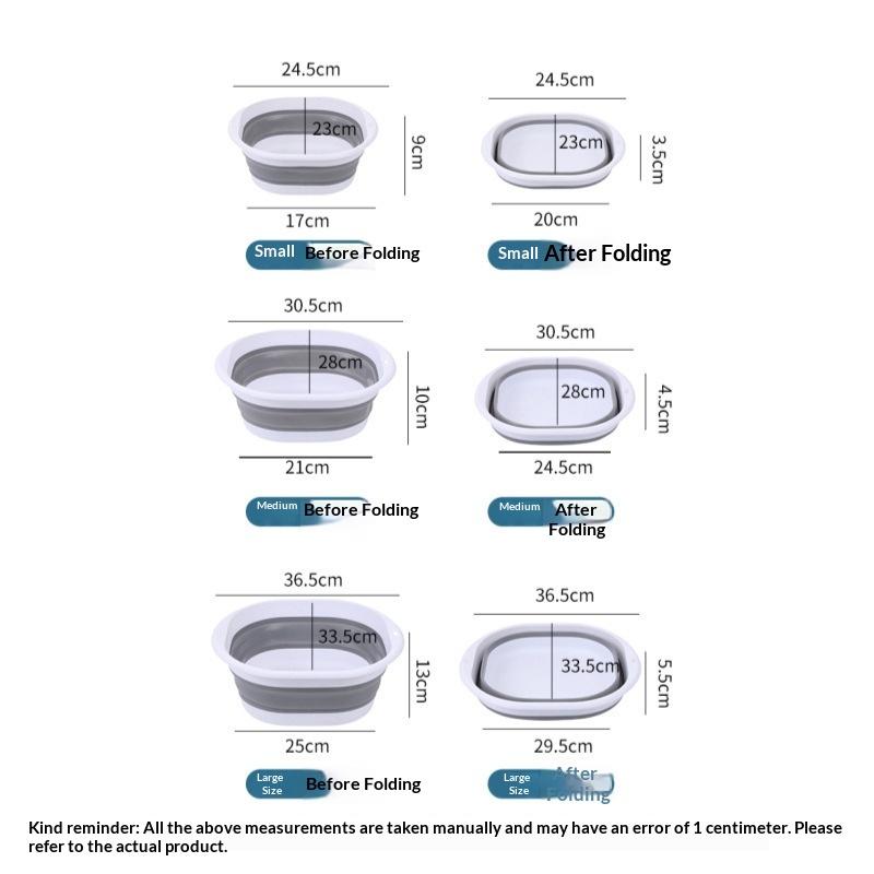 3 шт. Складная раковина Студенческая раковина для общежития Портативная дорожная пластиковая сжимаемая раковина Складная раковина для воды Бытовая