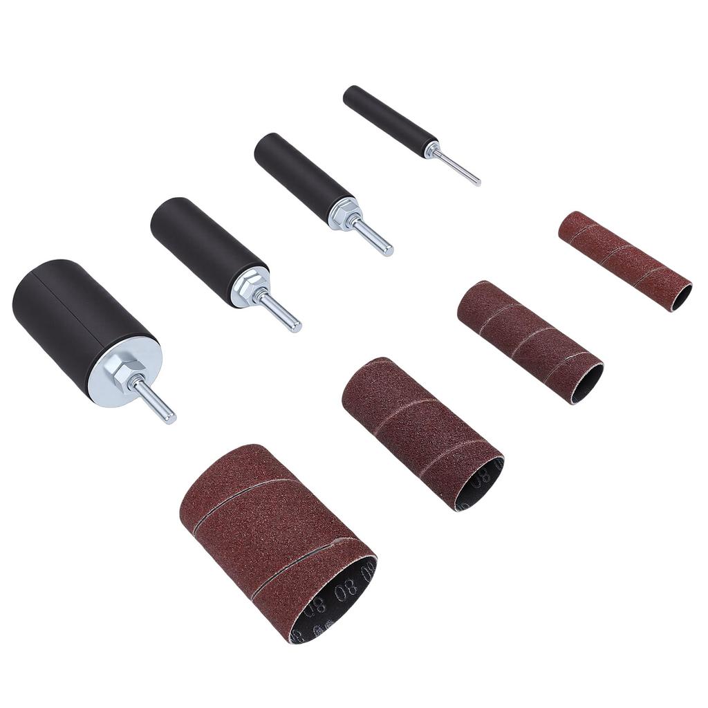 Sanding   Kit   1/4in Shank 1/2in 3/4in 1in 1-1/2in Sanding  s and 80 120 Grit Sleeves for Rotating Tool Electric Drill