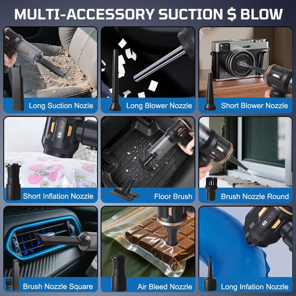 Новый автомобильный пылесос 998000ПА Беспроводной Мощный Портативный Мини Автомобильный Пылесос для Дома Ручной Воздуходувка Автомобильный Пылесос
