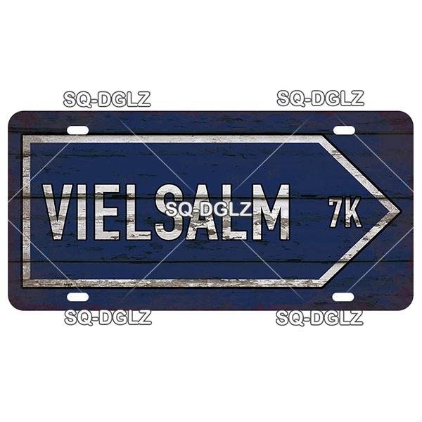 SQ-DGLZ Minen German Road License Plate Warning Tin Sign State Wall Decoration Metal Sign Home Decor Painting Plaques Art Poster