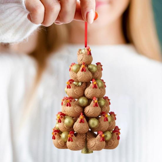 Подвеска-пирамидка с животными, Подвеска на новогоднюю елку с животными, 2D акриловое подвесное украшение для рождественской елки, брелок для рюкзака, для автомобиля