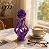 Space-saving Desk Decoration 3D Printed Rose Sculpture, Hollow Vase Floral Art Figurine with Matte Finish, Artistic Flower Sculpture Minimalist