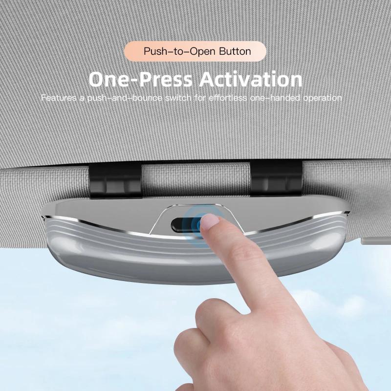 For Jeep Car Sun Visor Glasses Case Holder Protective Organizer For Jeep Grand Cherokee Wrangler JK Gladiator Compass Renegad