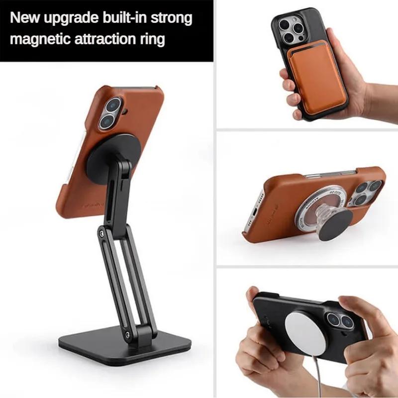 Melkco Genuine Cowhide Oil Wax Leather Case for iPhone 17 Pro Max 17 Air 16Pro 16 Plus Magnetic Charging Shockproof Bumper Cover