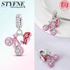 Cycling Sweater Iron Tower Heart Charms Beads Original Copper Fit Bracelet Women Jewelry Making Diy Accessories Gift