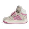 adidas Neo Hoops Mid 3.0 Нескользящие Износостойкие Дышащие Высокие Кроссовки Детская Обувь Серо-розовый IF7756