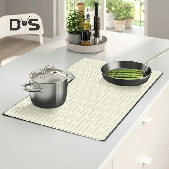 Силиконовый коврик для плиты со стеклянной поверхностью, антиожоговый термостойкий кухонный коврик для сушки, защитный коврик для стеклянной варочной поверхности, очень большой защитный коврик для плиты