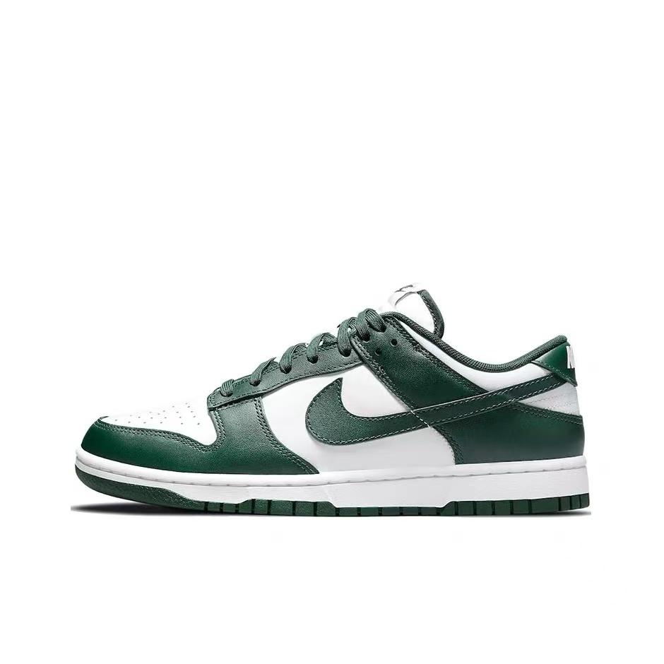 Nike Кроссовки Dunk Устойчивые к истиранию Устойчивые к истиранию Низкие Скейтбордические Обувь Унисекс Черный Зеленый DD1391-101(Команда685-)