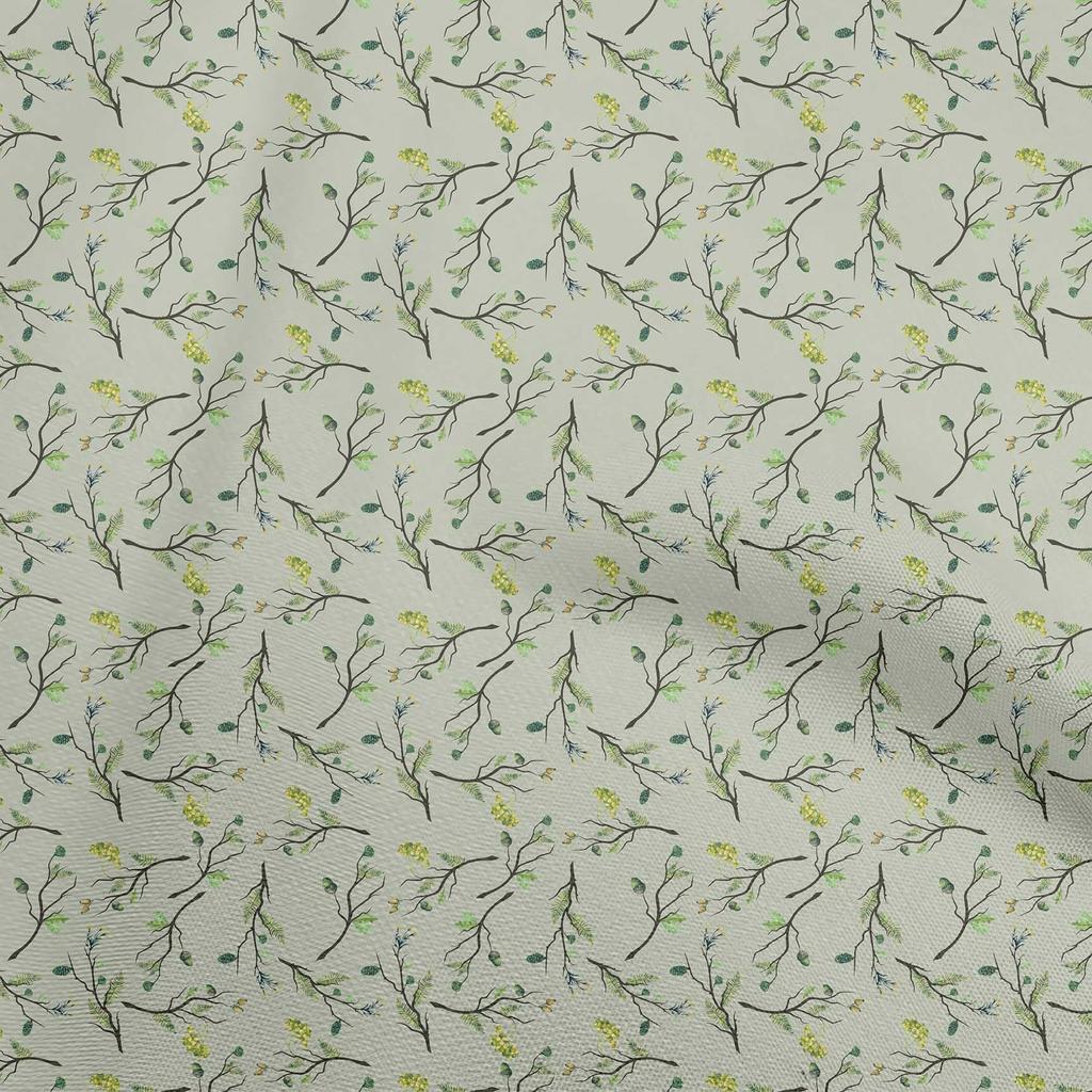 oneOone Cotton Flex Dusty Teal Green Fabric Autumn Fabric For Sewing Printed Craft Fabric By The Yard 40 Inch